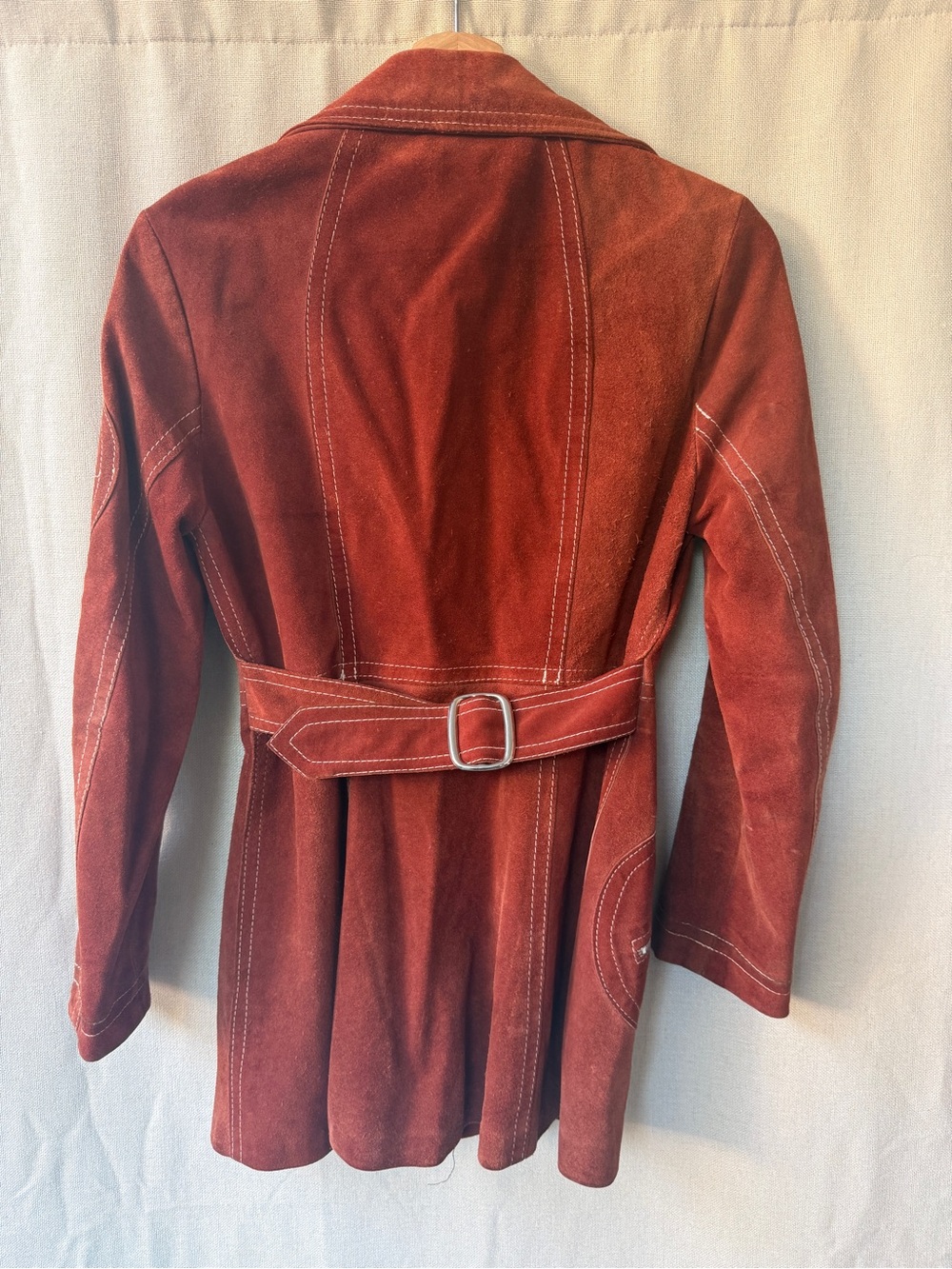 Women’s Rust Suede Button-Front Jacket - Picture 7 of 12